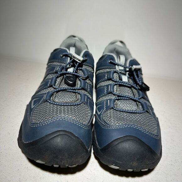 Keen Oakridge Youth Size 5 Hiking Shoes Midnight Navy Gray Low slip on - Picture 3 of 8